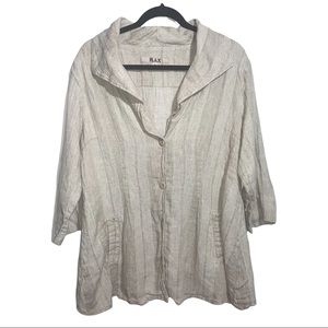 Flax Linen Button Down With Pockets